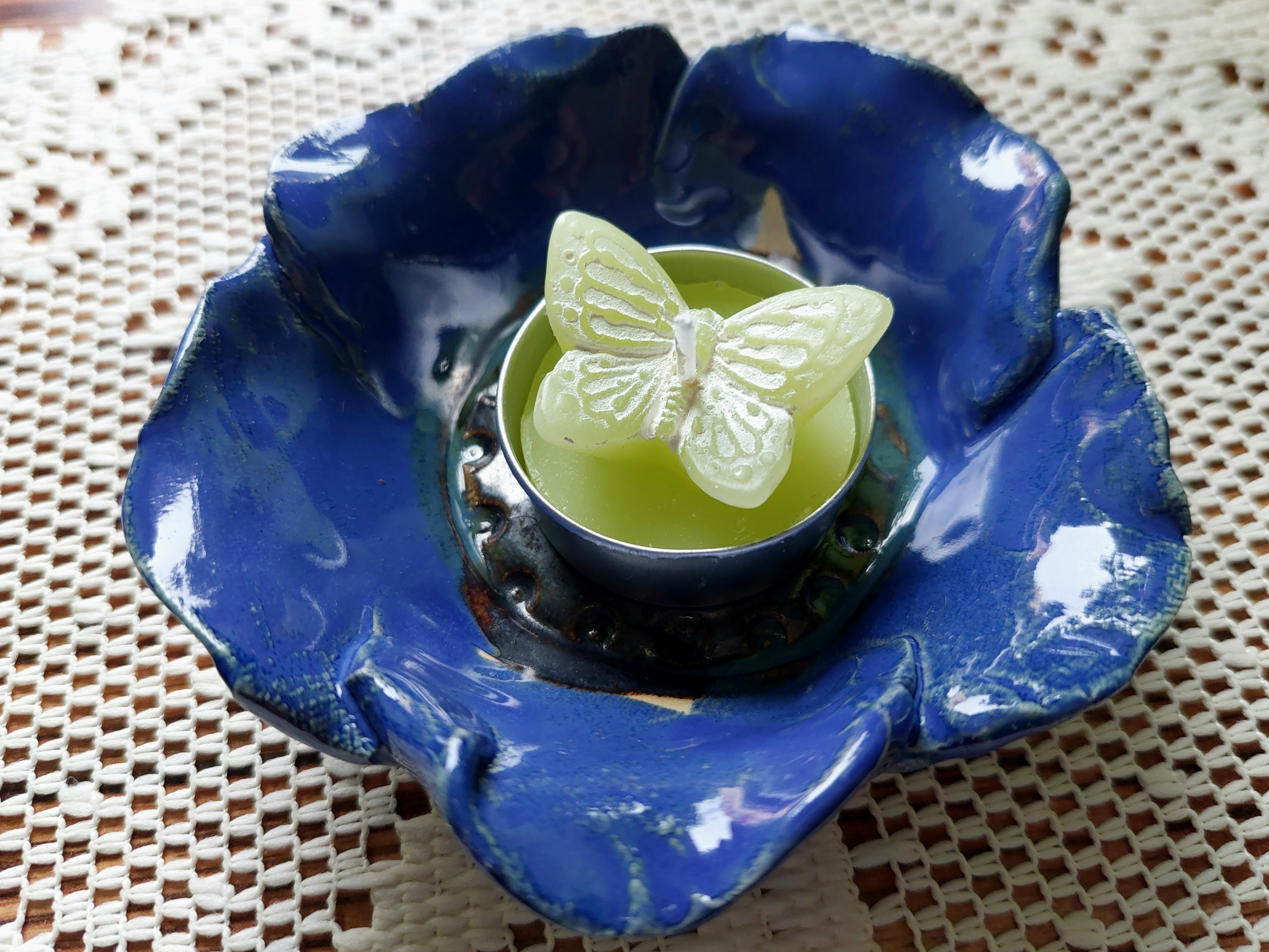 Blumenschale blau