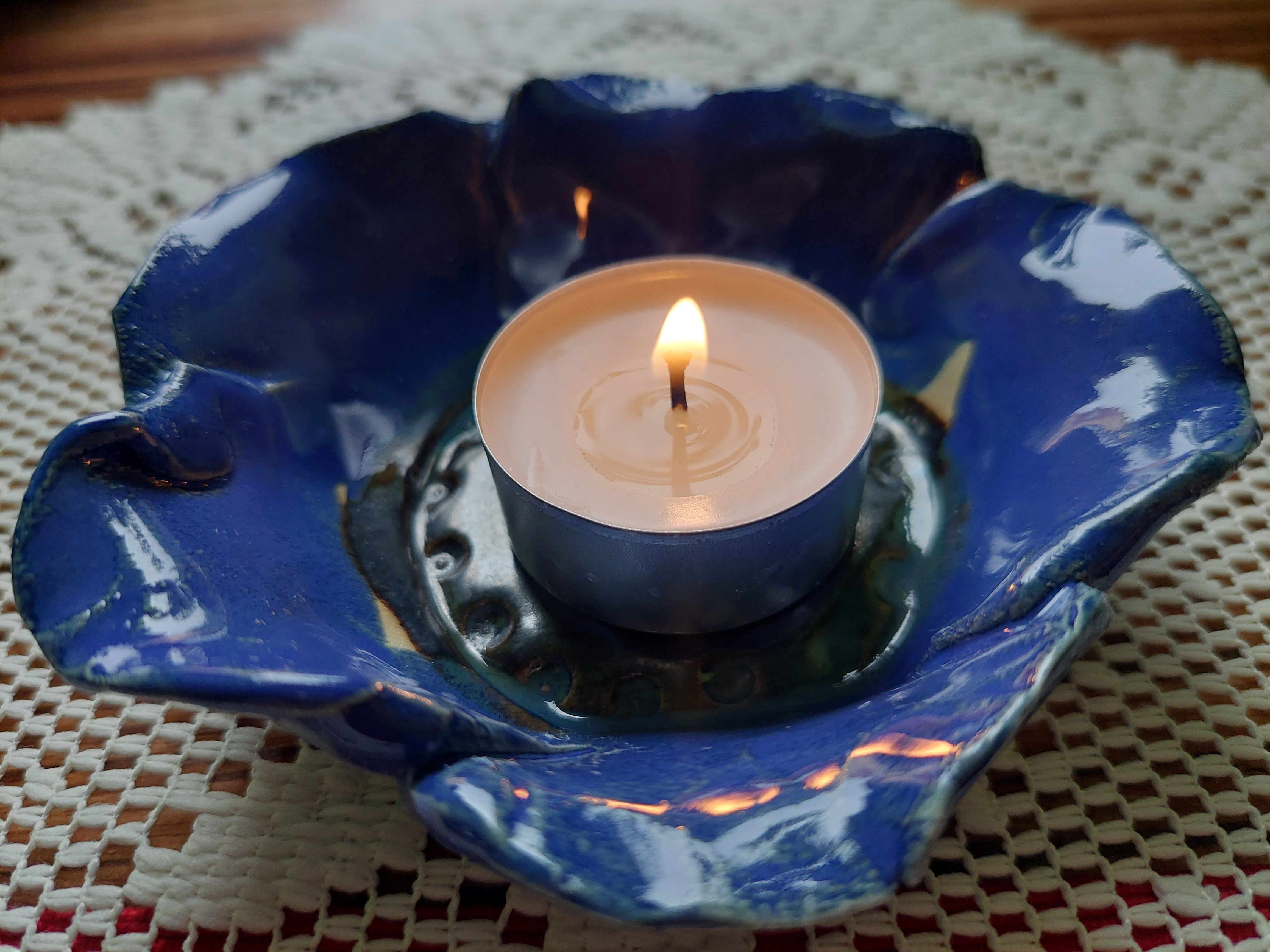 Blumenschale blau