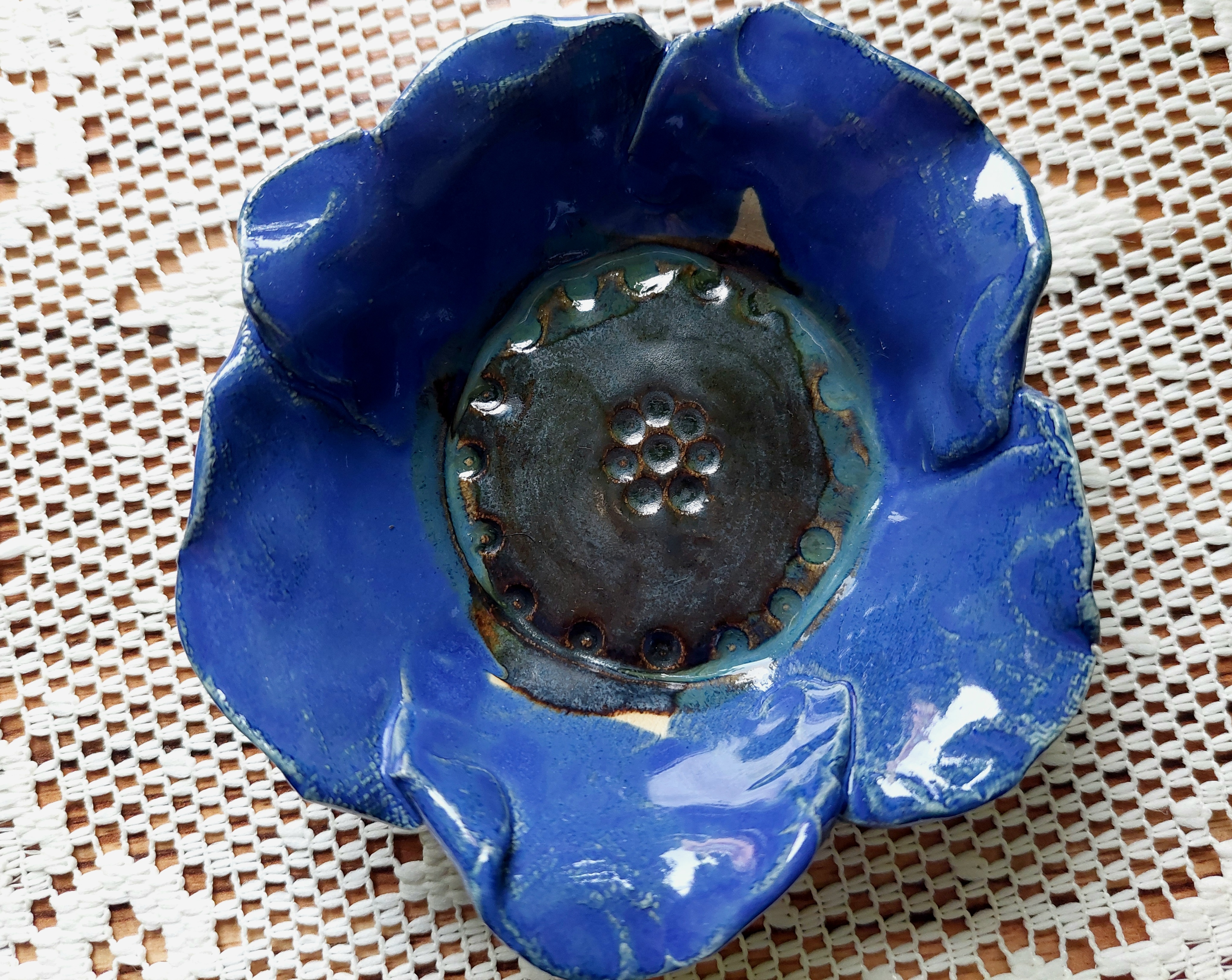 Blumenschale blau